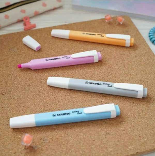 S2TABILO RESALTADOR 4PC SWING PASTEL - Imagen 3